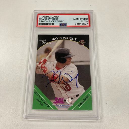 2002 Multi-Ad Sports David Wright Signed Autographed RC PSA DNA