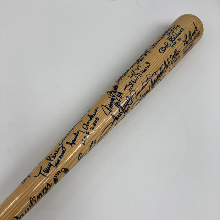 Beautiful Hall Of Fame Multi Signed Cooperstown Baseball Bat W/Inscriptions JSA