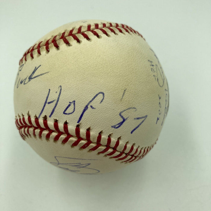HOF Legendary Broadcasters Signed Baseball Jack Buck Harry Kalas Brennaman JSA