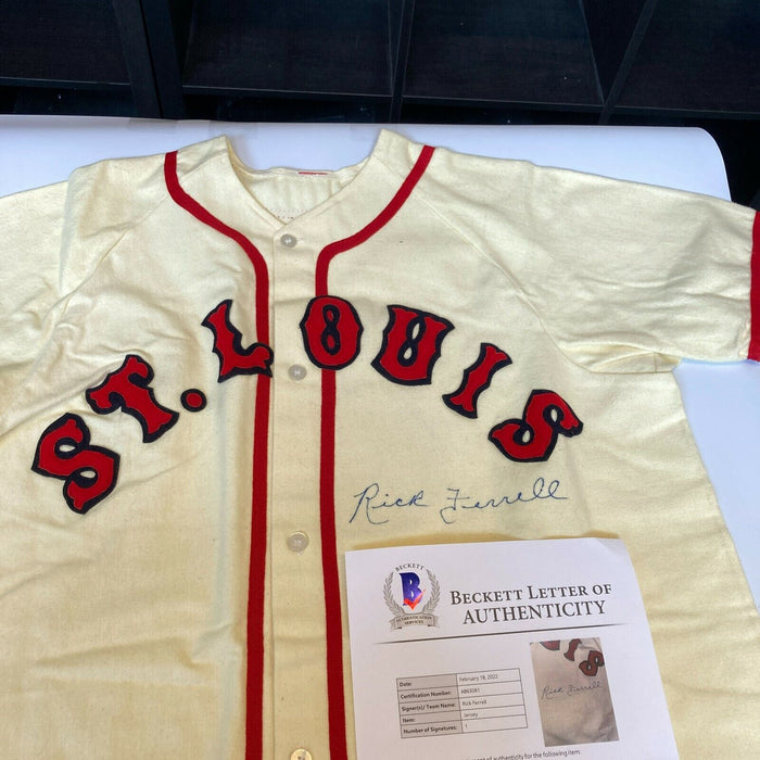 Rick Ferrell Signed St. Louis Browns Jersey Hall Of Famer Beckett COA RARE