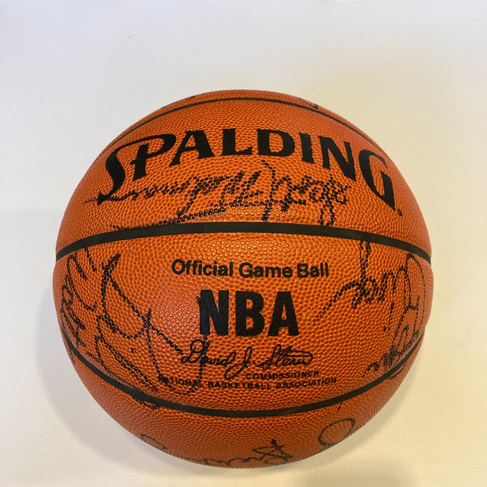 1985 Boston Celtics NBA Champs Team Signed Official NBA Game Basketball PSA DNA