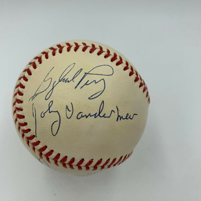Tom Seaver Nolan Ryan Don Larsen No Hitter Pitchers Signed Baseball JSA COA