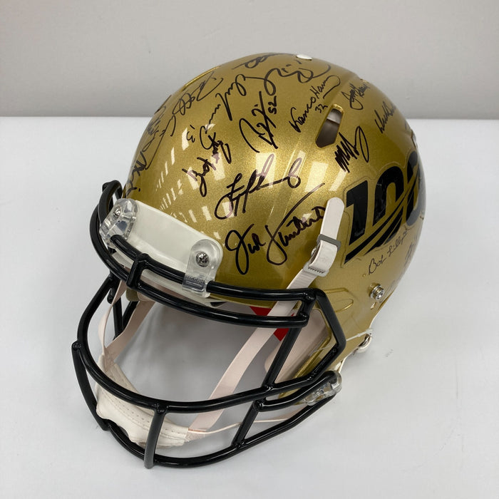 Tom Brady Peyton Manning Joe Montana NFL Hall Of Fame Signed Helmet 36 Sigs JSA