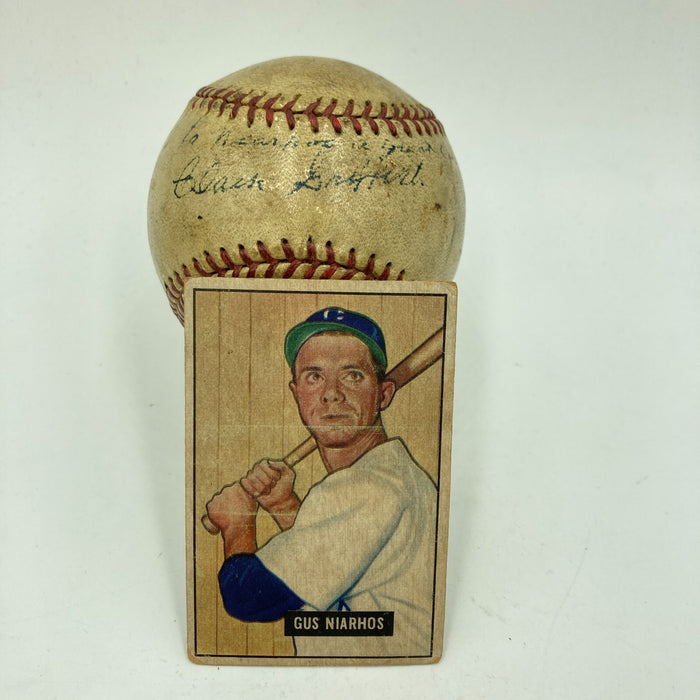 Clark Griffith Single Signed Vintage Official League Baseball JSA COA