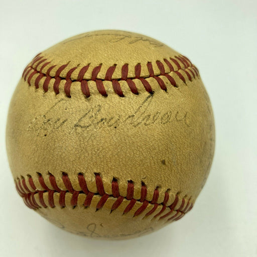 1946 Cleveland Indians Team Signed Official American League Harridge Baseball