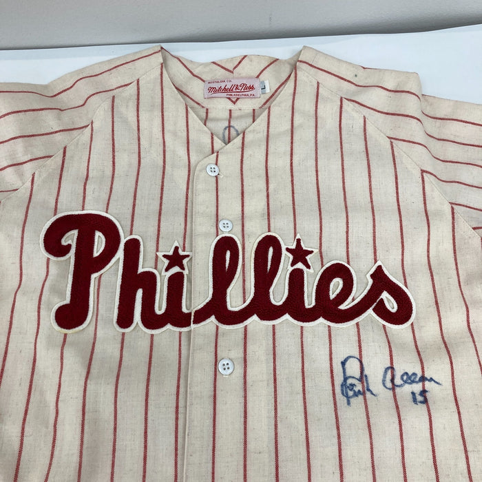 Dick Richie Allen Twice Signed Philadelphia Phillies Mitchell & Ness Jersey JSA