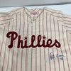 Dick Richie Allen Twice Signed Philadelphia Phillies Mitchell & Ness Jersey JSA