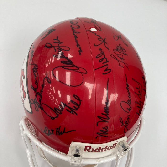 1969 KANSAS CITY CHIEFS SUPER BOWL IV CHAMPIONS TEAM SIGNED HELMET JSA COA