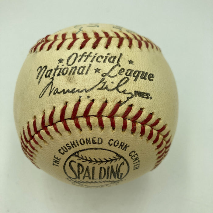 Nap Rucker Single Signed Heavily Inscribed STAT Baseball No Hitter JSA COA