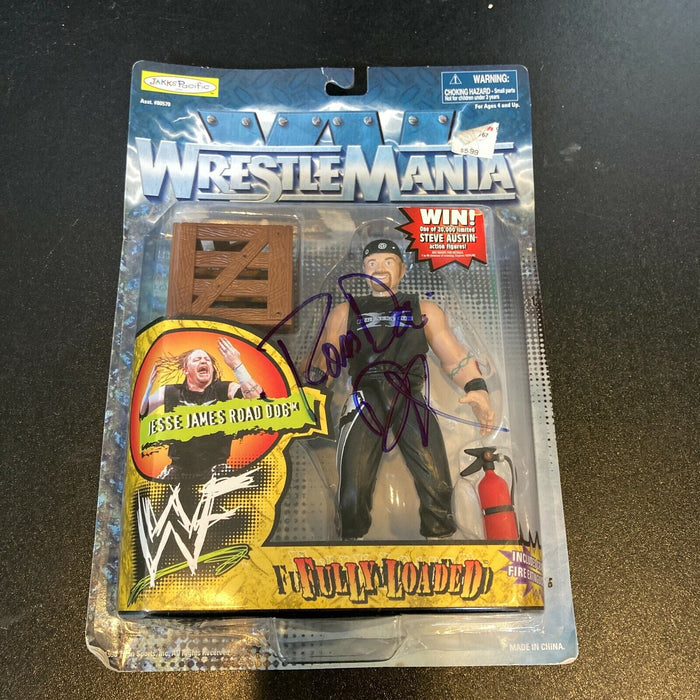 Jesse James Road Dog Signed Wrestle Mania Action Figure JSA COA
