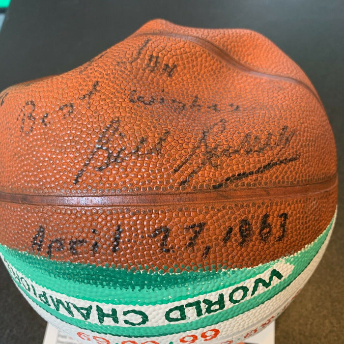 Bill Russell 1963 Boston Celtics 7th Championship Signed Trophy Basketball JSA