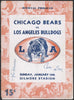 Red Grange 1937 Chicago Bears vs Los Angeles Bulldogs Signed Program