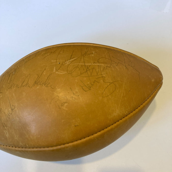 1973 Miami Dolphins Team Signed Vintage Rawlings Football 40+ Sigs JSA COA
