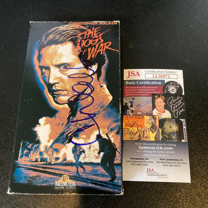 Christopher Walken Signed Autographed The Dogs Of War VHS Movie With JSA COA