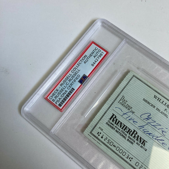 Bill Russell Signed Autographed Bank Check PSA DNA Boston Celtics HOF Legend