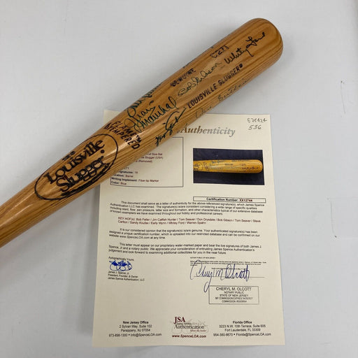 Sandy Koufax Don Drysdale Tom Seaver Pitching Legends Multi Signed Bat JSA COA