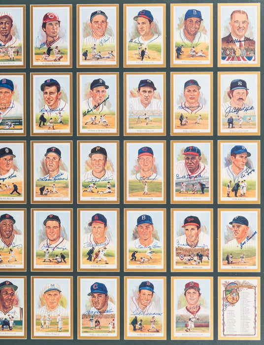 1989 Perez Steele Multi-Signed Uncut Sheet 39 Sig Mickey Mantle Ted Williams JSA
