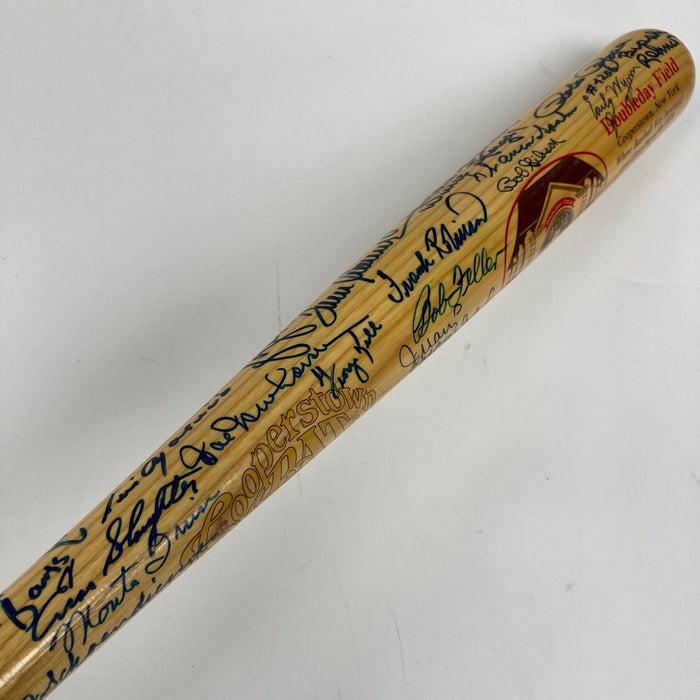 Willie Mays Hank Aaron Sandy Koufax Hall Of Fame Signed Baseball Bat 54 Sigs BAS