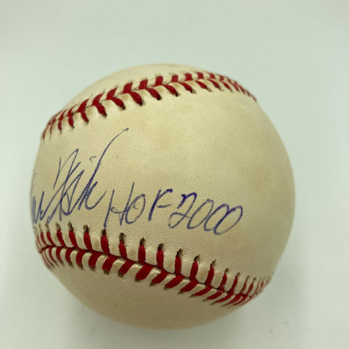 Carlton Fisk HOF 2000 Signed American League Baseball Steiner Hologram