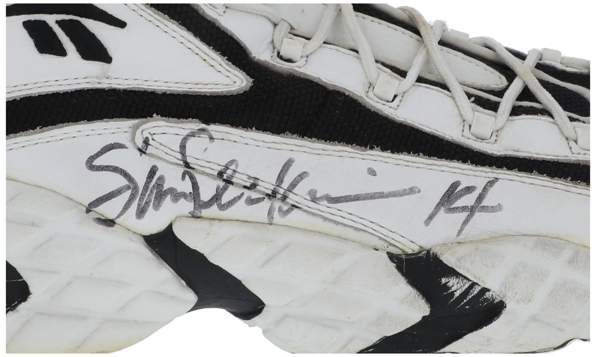 1996 Sam Perkins Game-Used Twice-Signed Seattle SuperSonics Reebok Sneakers BAS