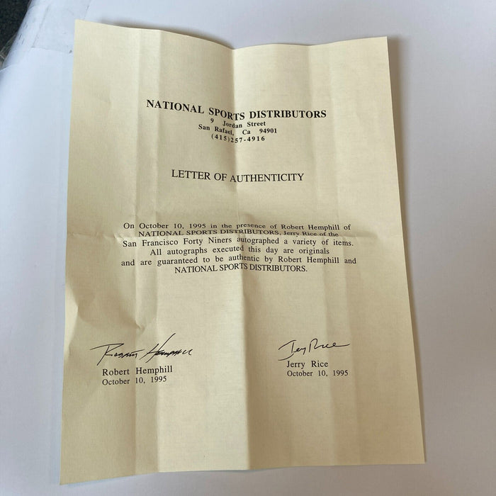 Jerry Rice #80 Signed Wheaties Cereal Box JSA COA
