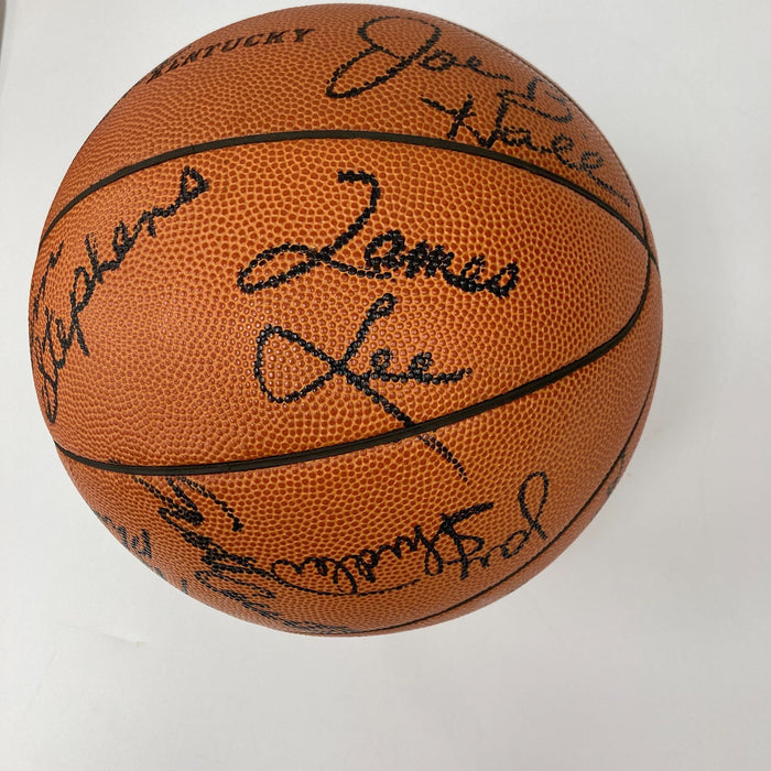 1977-1978 Kentucky Wildcats NCAA Champs Team Signed Basketball JSA COA