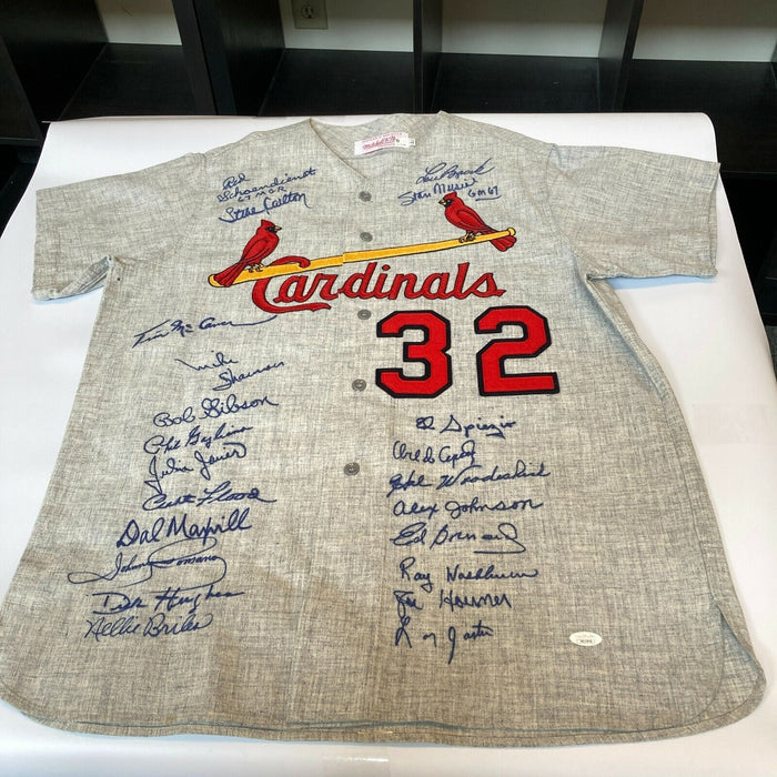 Stunning 1967 St. Louis Cardinals World Series Champs Team Signed Jersey JSA COA