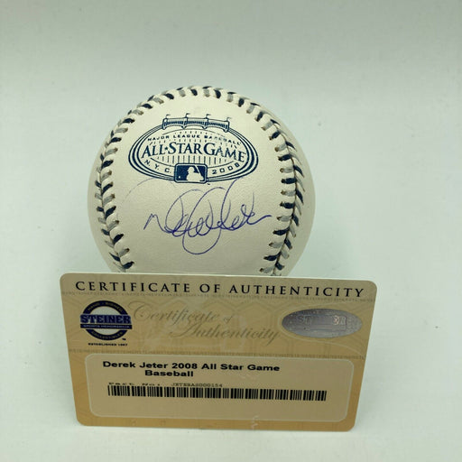 Derek Jeter Signed 2008 All Star Game Baseball With Steiner COA Yankee Stadium