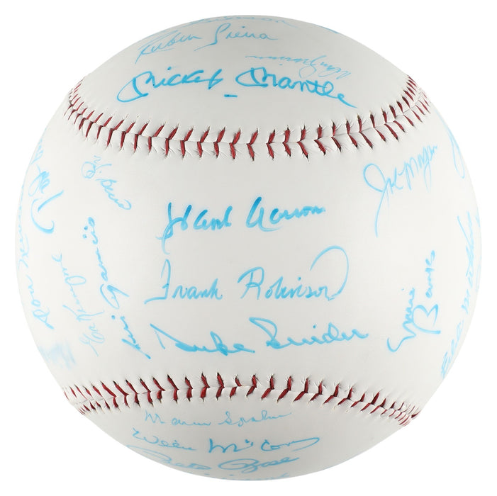 Mickey Mantle Ted Williams Sandy Koufax Hall Of Fame Signed Jumbo Baseball BAS