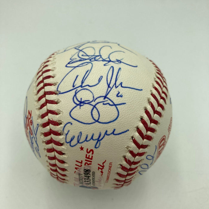 1986 New York Mets World Series Champs Team Signed W.S. Baseball Beckett COA