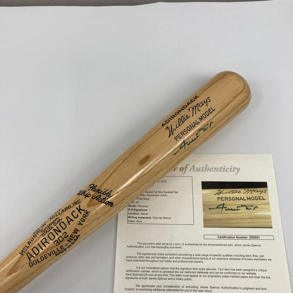 Nice Willie Mays Signed Louisville Slugger Game Model Baseball Bat JSA COA