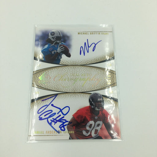 2007 SP Authentic #CD-GA Michael Griffin Jamal Anderson Atlanta Falcons Auto