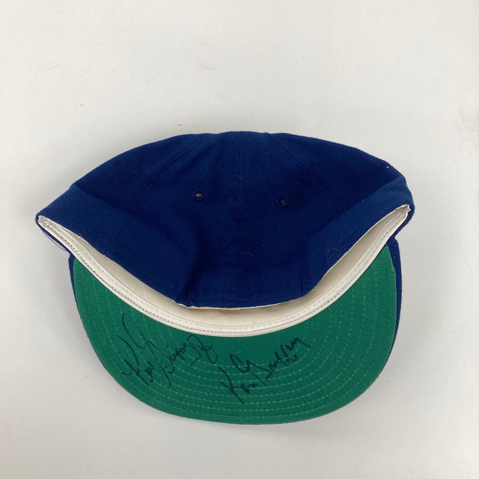 Ken Griffey Jr. & Ken Griffey Sr. Rookie Signed 1989 Mariners Game Model Hat JSA