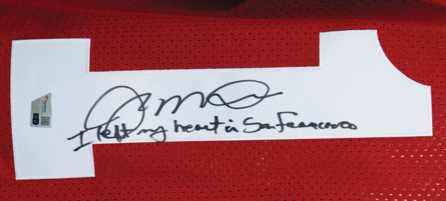 Joe Montana " I left my heart in San Francisco” Signed 49ers Jersey Fanatics