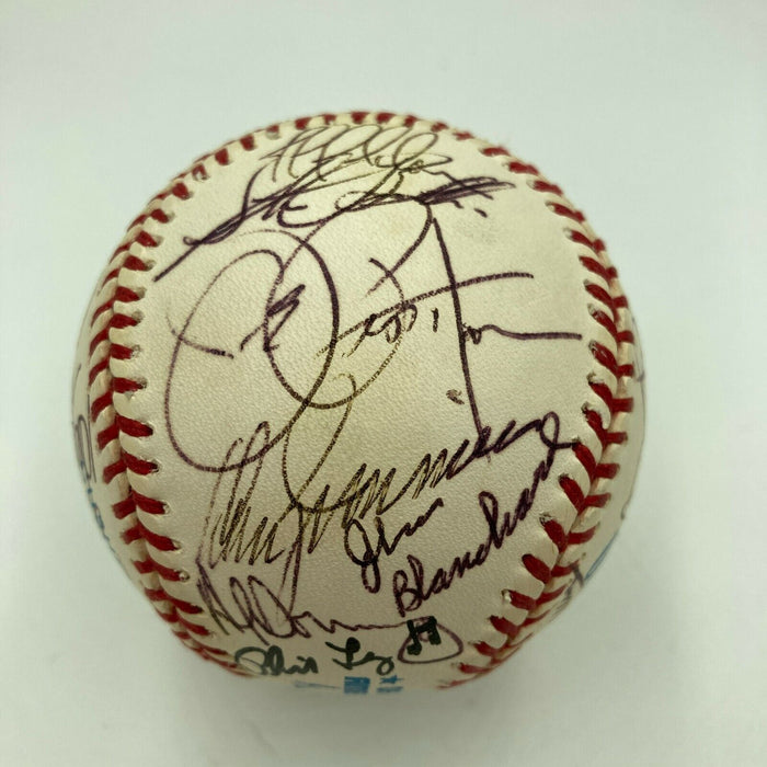 1996 New York Yankees World Series Champs Team Signed Baseball Derek Jeter JSA