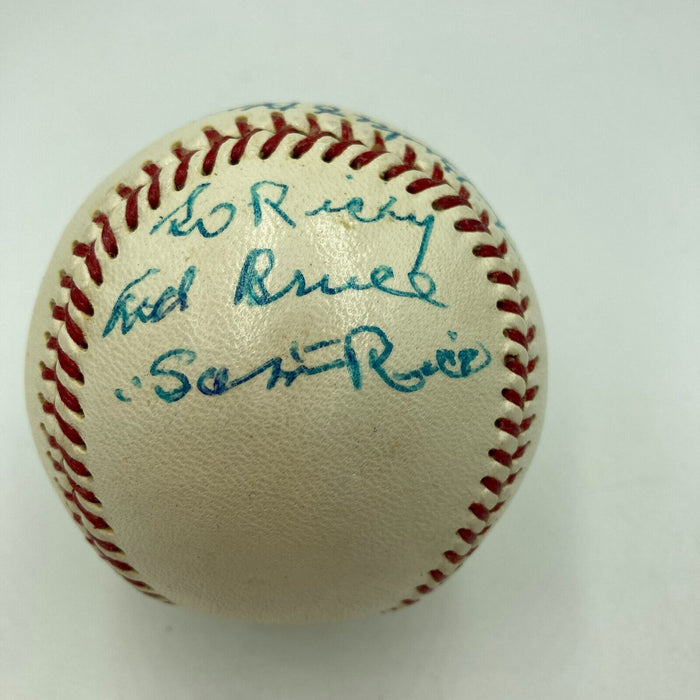 Lefty Grove & Sam Rice HOF Signed 1950's American League Baseball JSA COA
