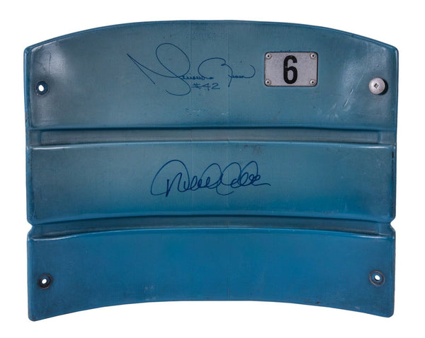 Derek Jeter & Mariano Rivera Signed NY Yankees Game Used Seatback Steiner COA