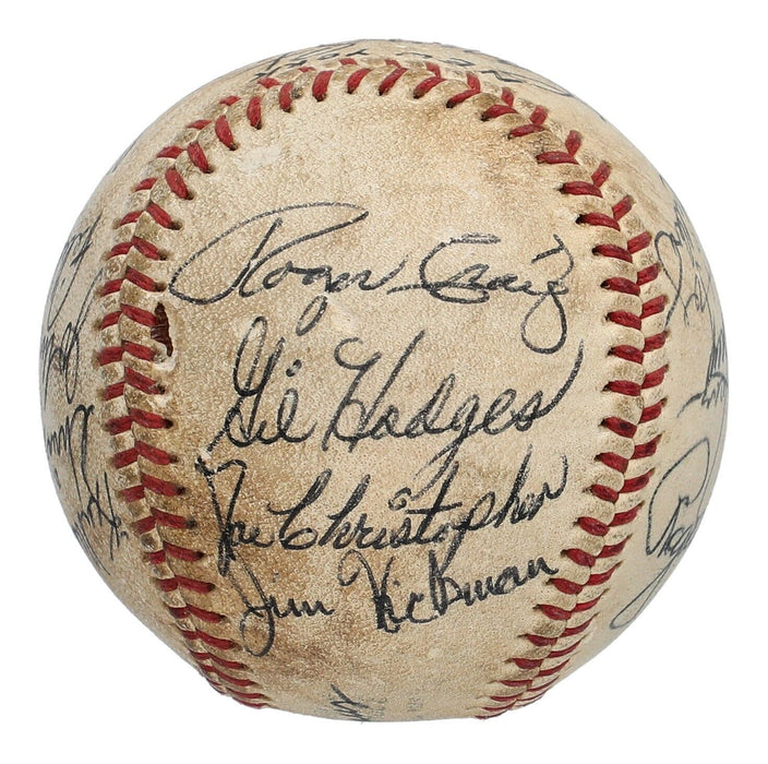 1962 New York Mets Team Signed Baseball Gil Hodges Rogers Hornsby Stengel JSA