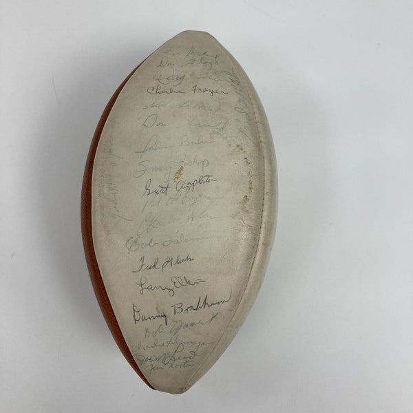 1966 Houston Oilers Team Signed Spalding Official AFL Football JSA COA 50+ Sigs