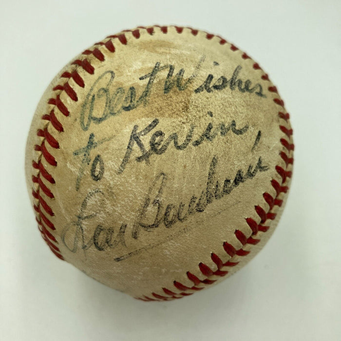 Pat Pieper Voice Of Wrigley Field Chicago Cubs Announcer Signed Baseball JSA COA