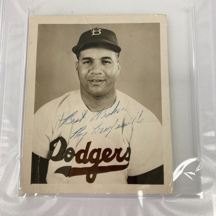 Roy Campanella Signed Original Type 1 Photo Used For 1950 Bowman Card PSA DNA