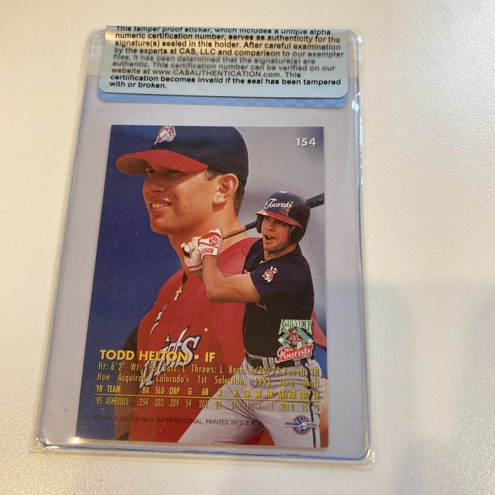1996 Fleer Excel Todd Helton Signed RC CAS Certified Auto