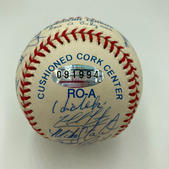 1998 New York Yankees World Series Champs Team Signed Baseball Derek Jeter JSA