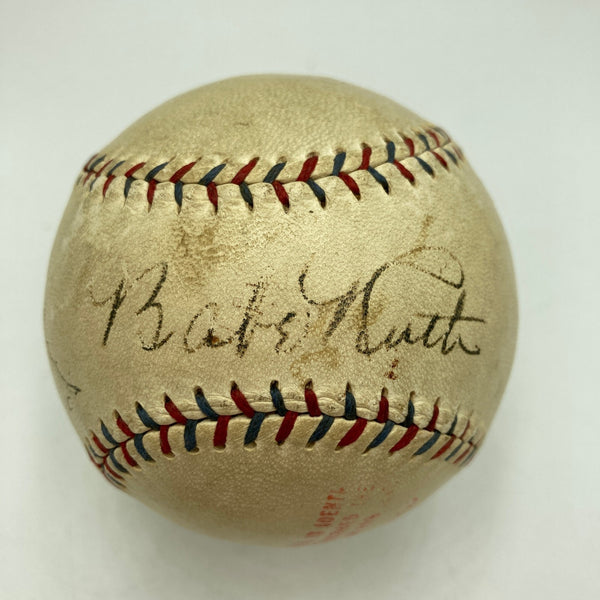 Beautiful Babe Ruth & Lou Gehrig 1925 Signed American League Baseball JSA COA