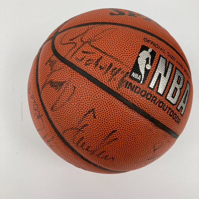 1998-99 San Antonio Spurs NBA Champs Team Signed Basketball Tim Duncan JSA COA