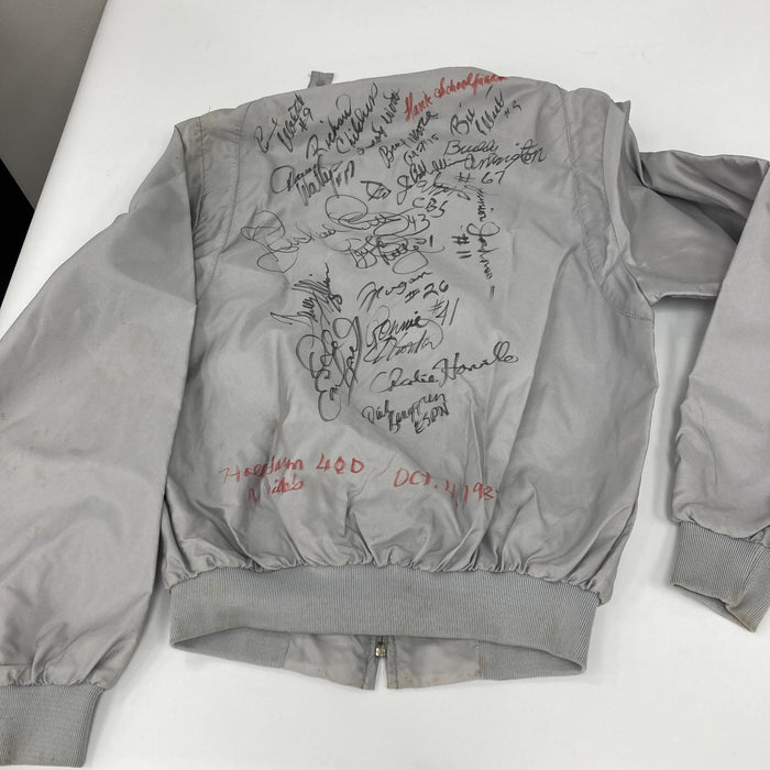 Dale Earnhardt Sr. Richard Petty NASCAR Legends Multi Signed 1987 Jacket JSA COA