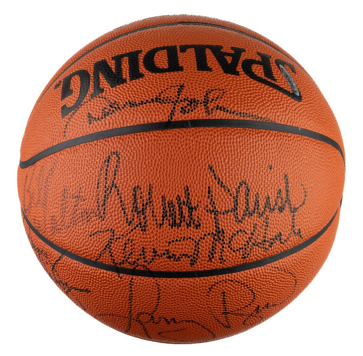 1985-86 Boston Celtics NBA Champs Team Signed Official NBA Game Basketball UDA