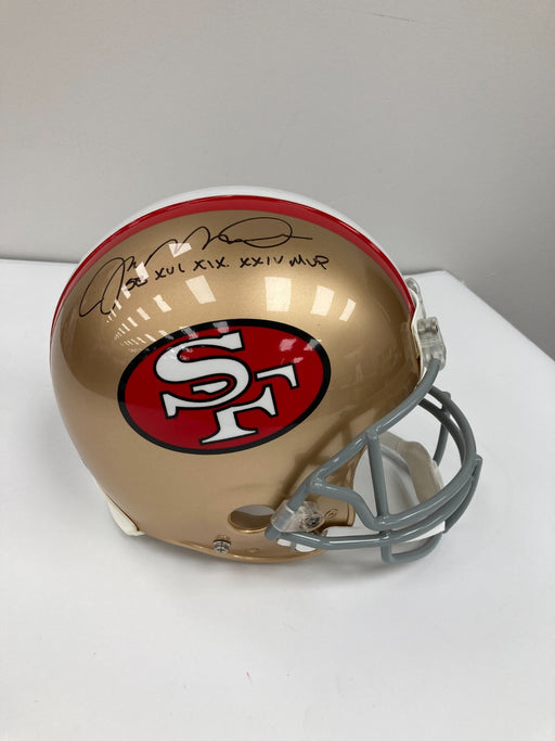Joe Montana "SB XVI, XIX, XXIV MVP" Signed Full Size 49ers Game Helmet Beckett