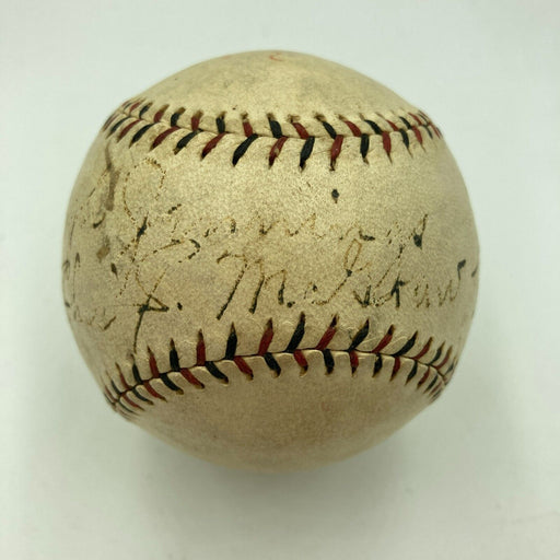 Historic Hughie Jennings & John McGraw Signed 1924 National League Baseball JSA