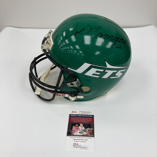 Joe Namath Signed Riddell Full Size New York Jets Helmet JSA COA